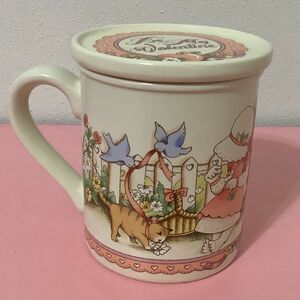 Country Kids Be My Valentine Vintage 90s Cottagecore Kitsch Mug and Coaster Set